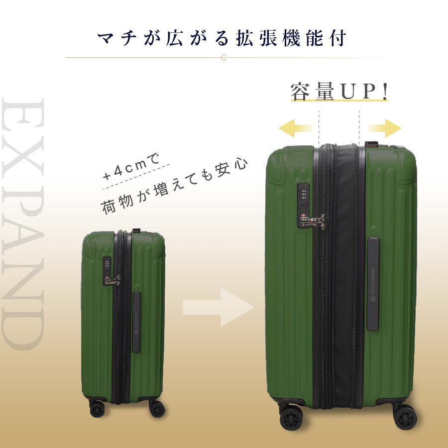 Ginza Karen Stripe Type Suitcase Medium Size (24 inches) Expandable Type