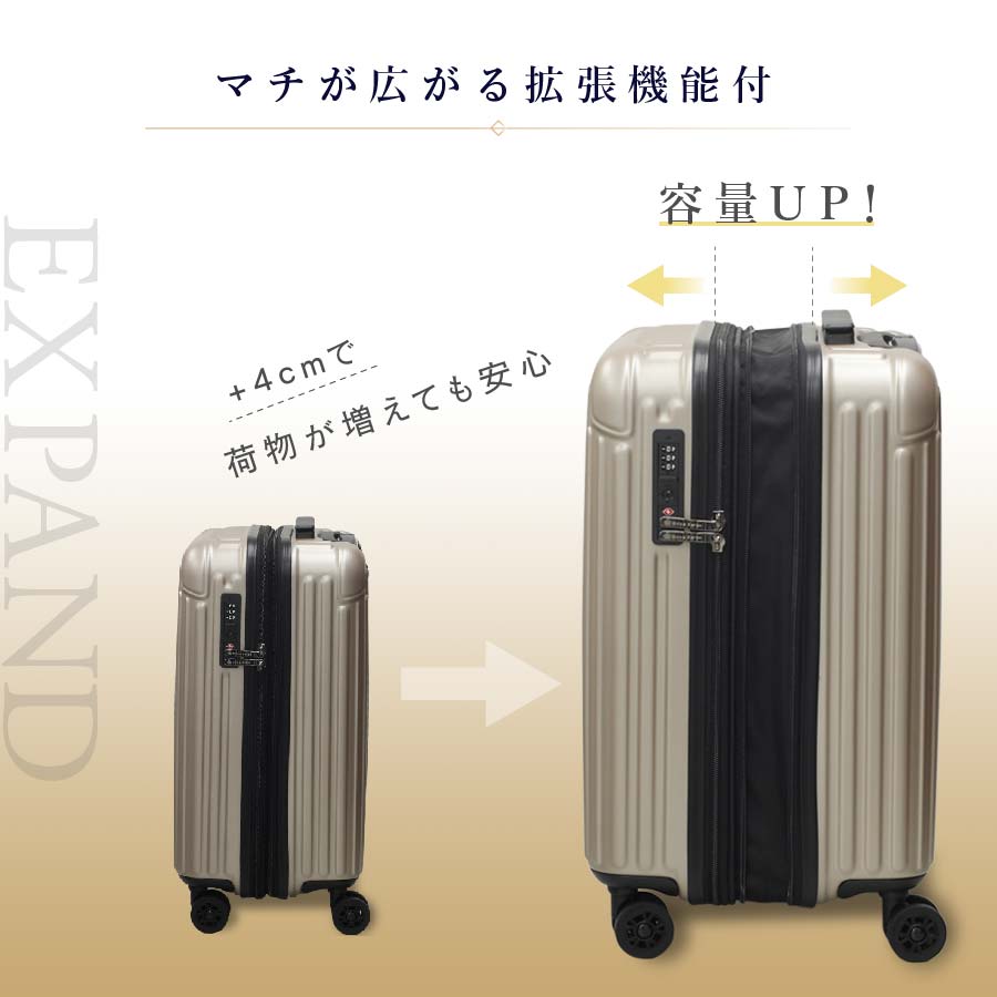 Ginza Karen Stripe Type Suitcase S Size (20 inches) Carry-on Size Expandable Type