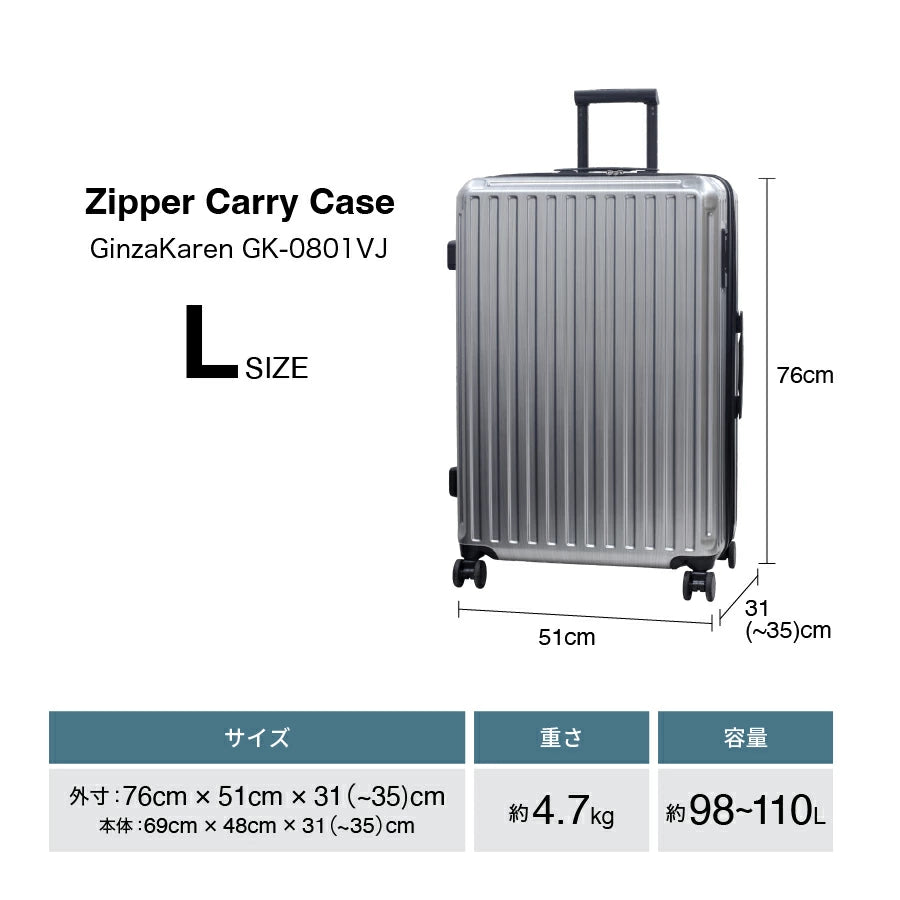Ginza Karen Stripe (Hairline) Suitcase with Stopper