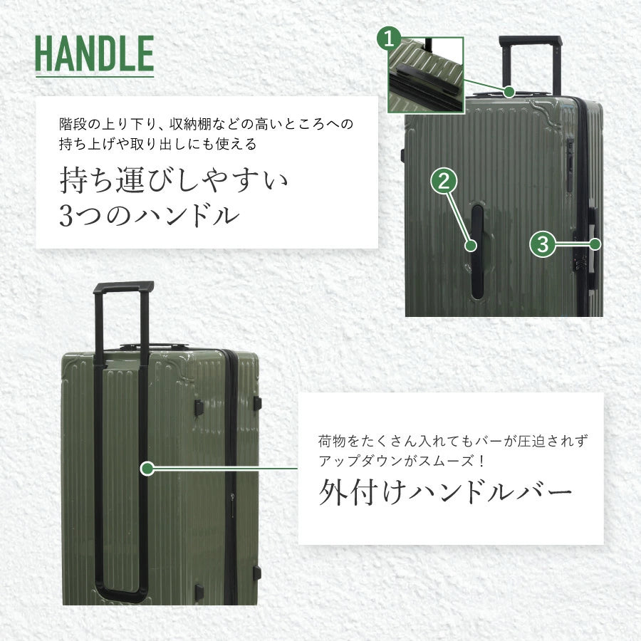 Ginza Karen Cube-Type Zipper Suitcase with Stopper, Large (28 inches)