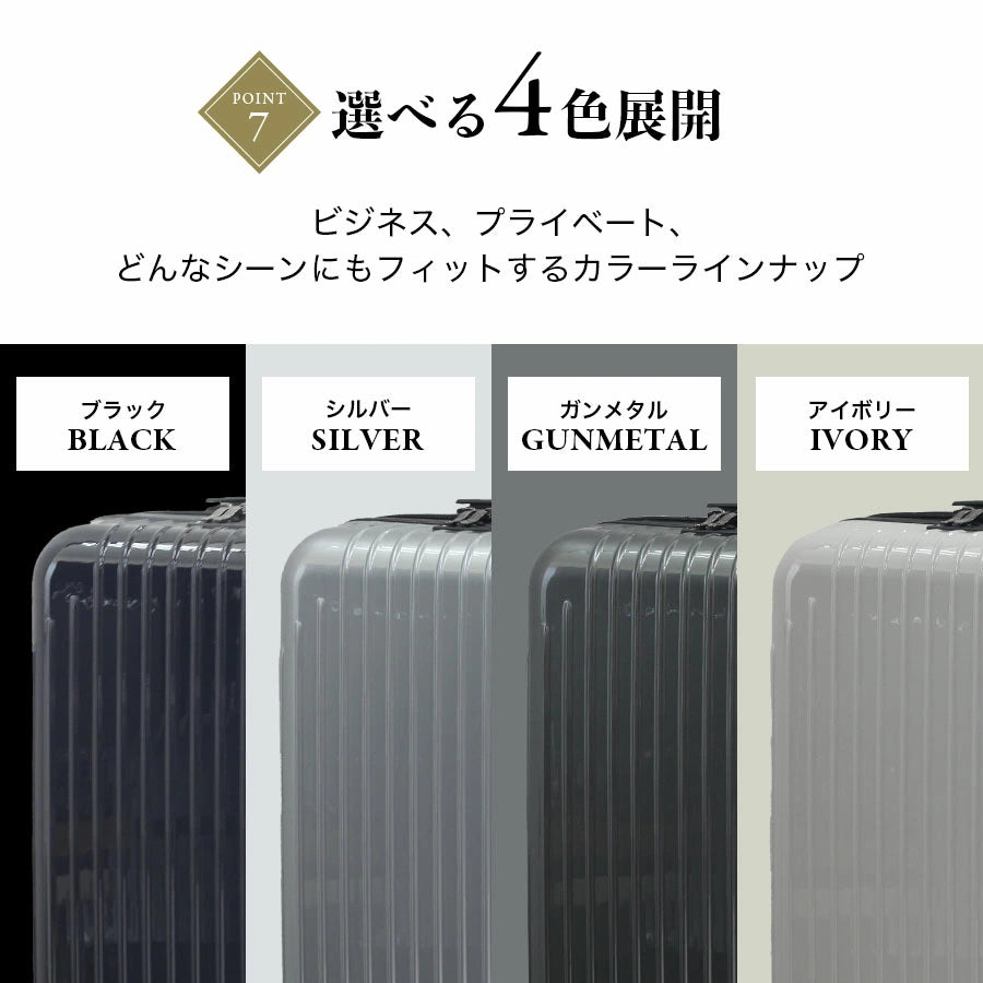 Ginza Karen 2-Way Open-Type Suitcase with Stopper, Small (20 inches), Carry-On Size, Expandable